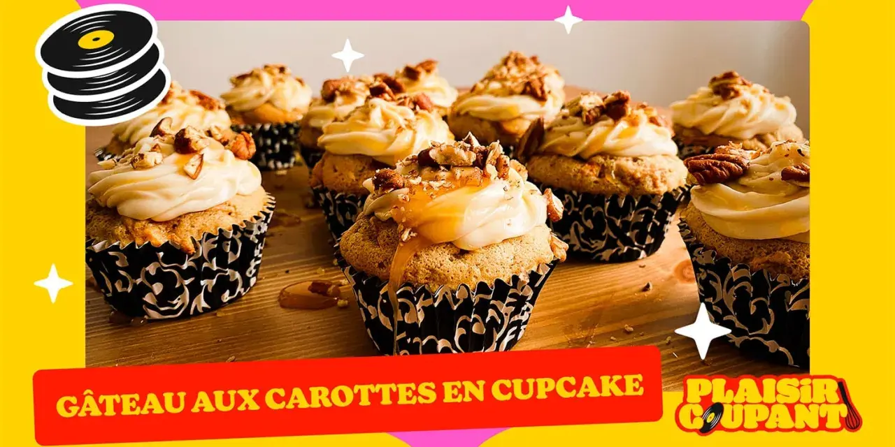 Douceurs de cupcake carotte, nappées de glaçage crémeux et de noix caramélisées. Un vrai plaisir gourmand !