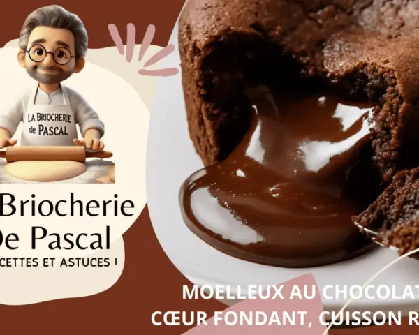 Un délicieux coulant au chocolat, cœur fondant, prêt à être dégusté. La Briocherie de Pascal vous partage ses recettes.